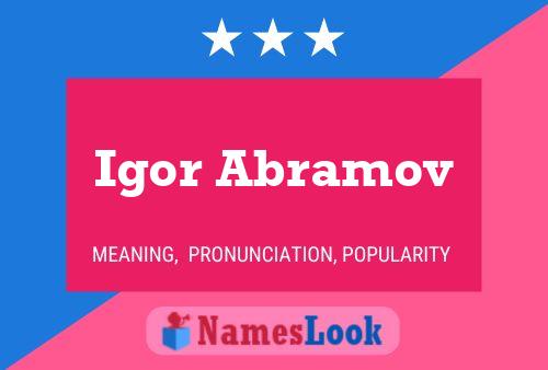 Igor Abramov Name Poster