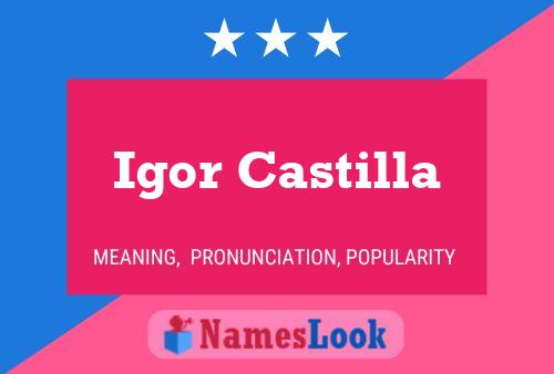 Igor Castilla Name Poster