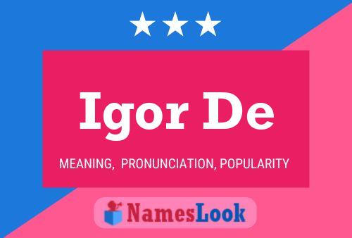 Igor De Name Poster