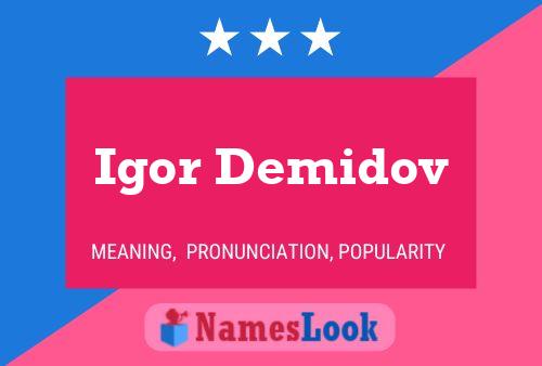 Igor Demidov Name Poster