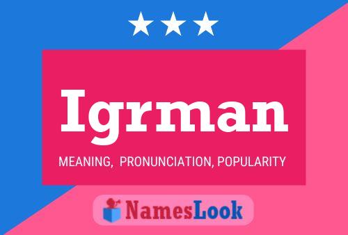 Igrman Name Poster