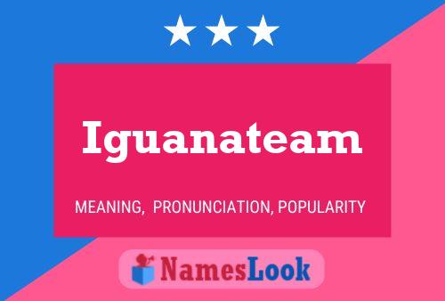 Iguanateam Name Poster