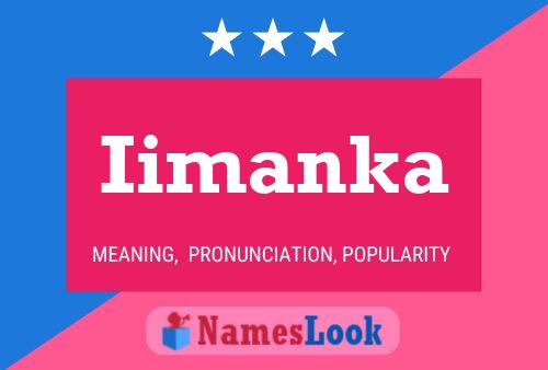 Iimanka Name Poster