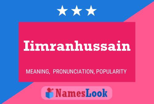 Iimranhussain Name Poster