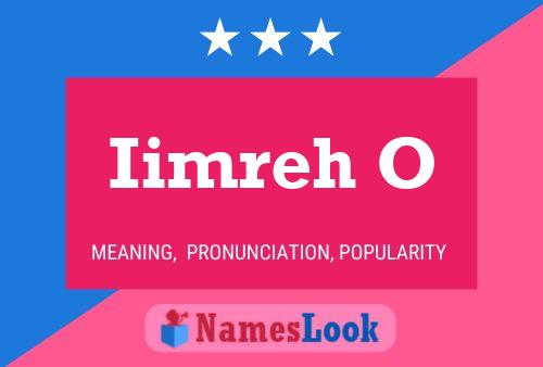 Iimreh O Name Poster