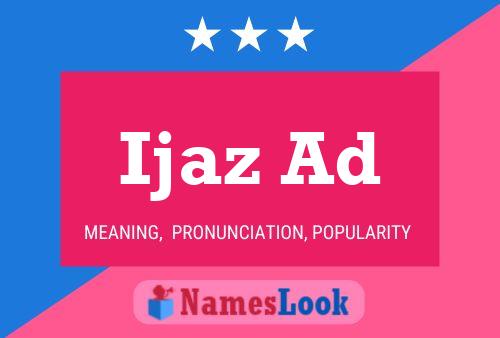 Ijaz Ad Name Poster