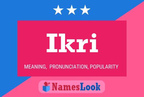 Ikri Name Poster