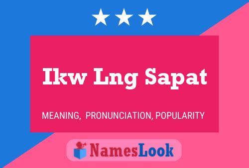 Ikw Lng Sapat Name Poster