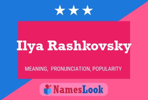 Ilya Rashkovsky Name Poster