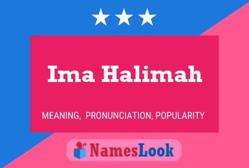 Ima Halimah Name Poster