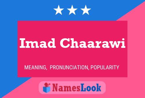 Imad Chaarawi Name Poster