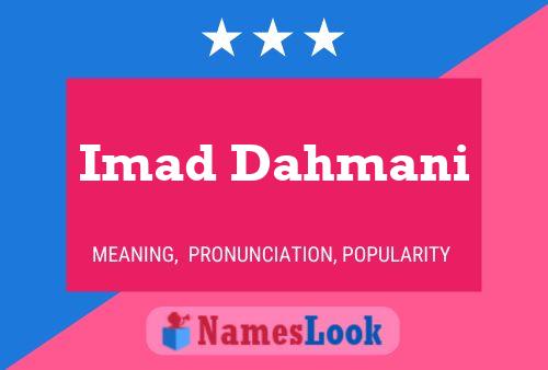 Imad Dahmani Name Poster