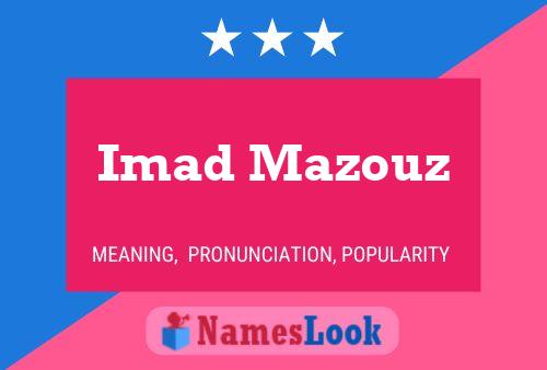 Imad Mazouz Name Poster