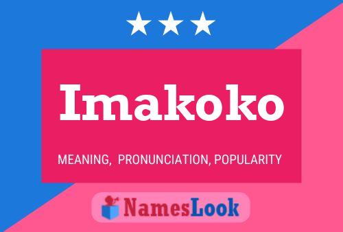 Imakoko Name Poster