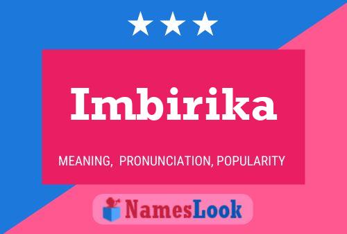 Imbirika Name Poster