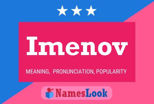 Imenov Name Poster