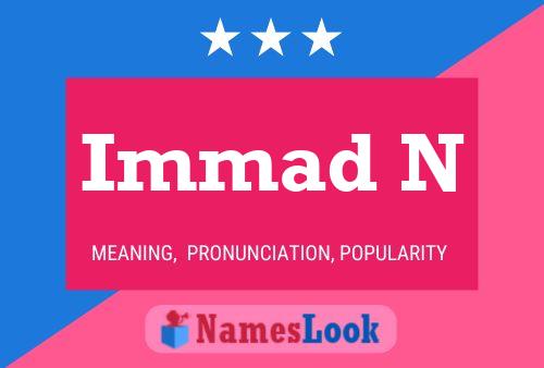 Immad N Name Poster