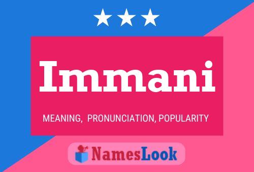 Immani Name Poster