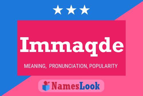 Immaqde Name Poster