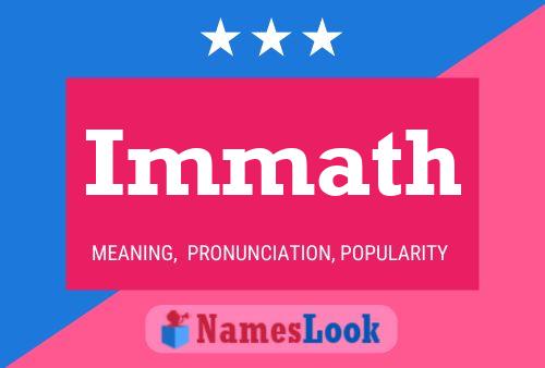 Immath Name Poster