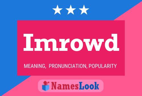 Imrowd Name Poster