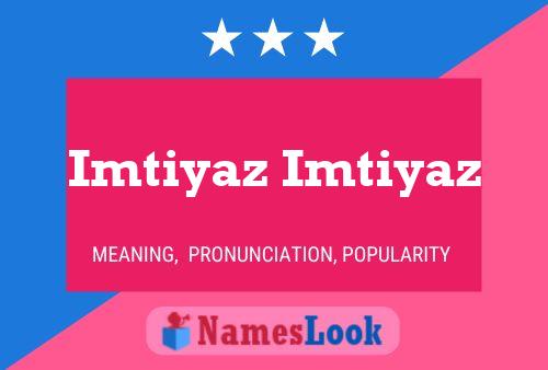 Imtiyaz Imtiyaz Name Poster