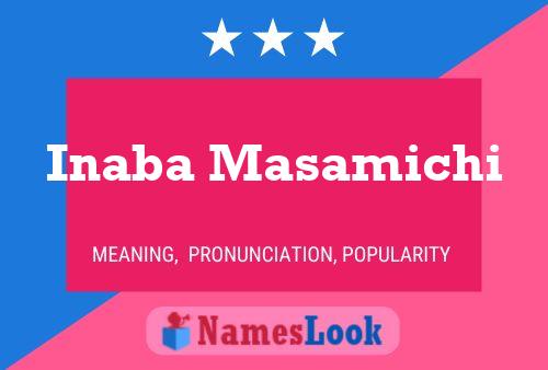 Inaba Masamichi Name Poster