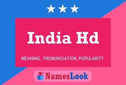 India Hd Name Poster