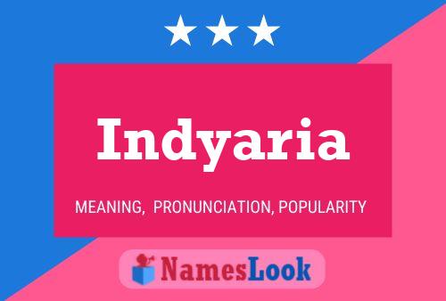 Indyaria Name Poster