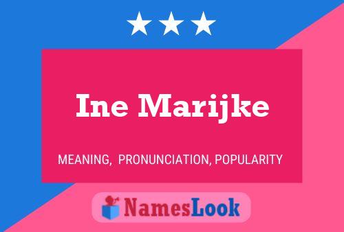 Ine Marijke Name Poster