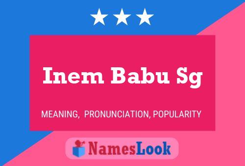 Inem Babu Sg Name Poster