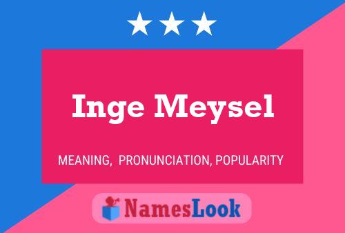 Inge Meysel Name Poster