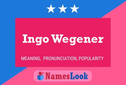 Ingo Wegener Name Poster