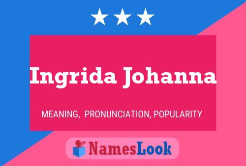 Ingrida Johanna Name Poster