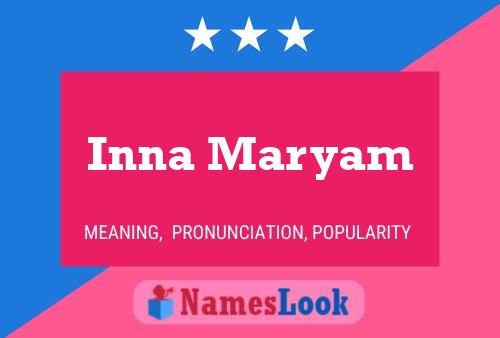 Inna Maryam Name Poster