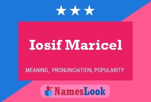 Iosif Maricel Name Poster