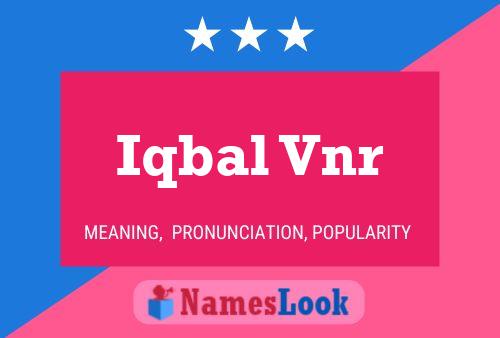 Iqbal Vnr Name Poster