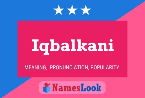 Iqbalkani Name Poster