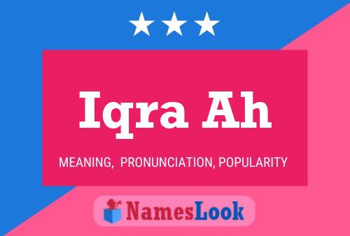 Iqra Ah Name Poster