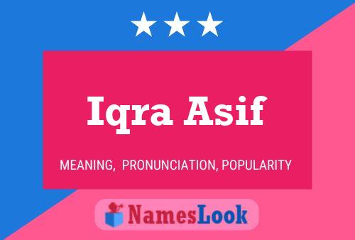 Iqra Asif Name Poster