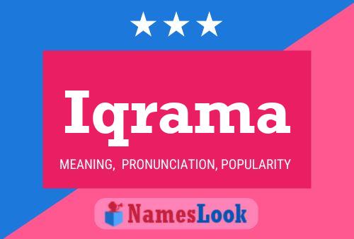 Iqrama Name Poster