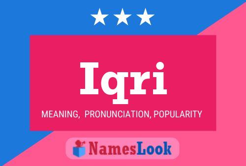 Iqri Name Poster