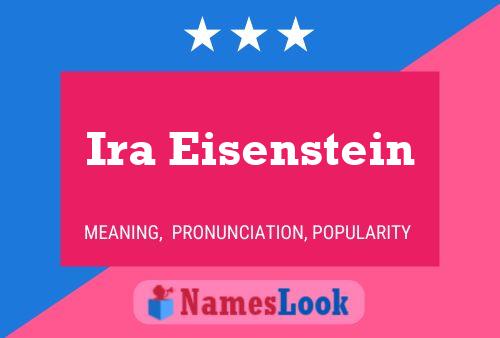 Ira Eisenstein Name Poster