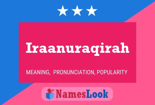 Iraanuraqirah Name Poster