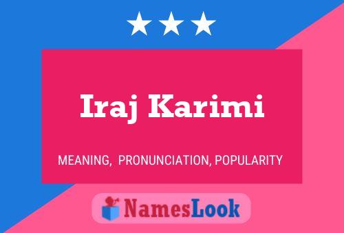 Iraj Karimi Name Poster