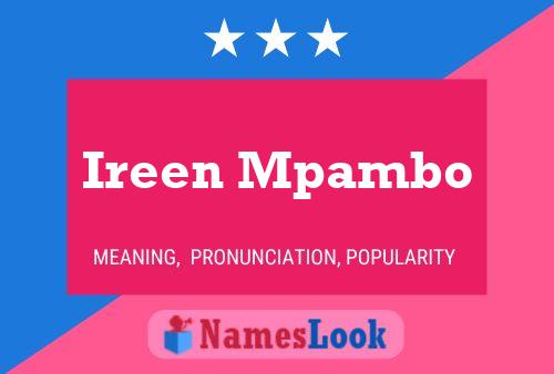 Ireen Mpambo Name Poster