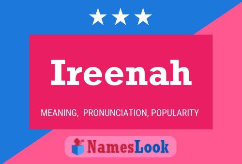 Ireenah Name Poster