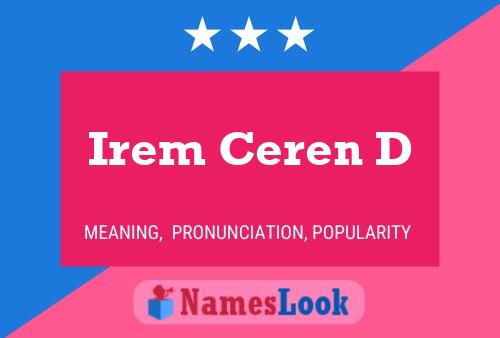 Irem Ceren D Name Poster