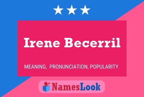 Irene Becerril Name Poster