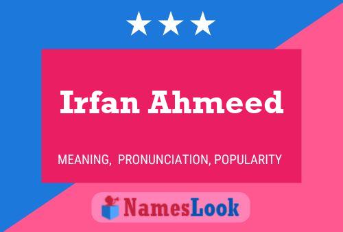 Irfan Ahmeed Name Poster